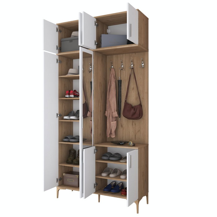 Hanah Home Soporte de Entrada EA153 - 4633 Nogal y Blanco